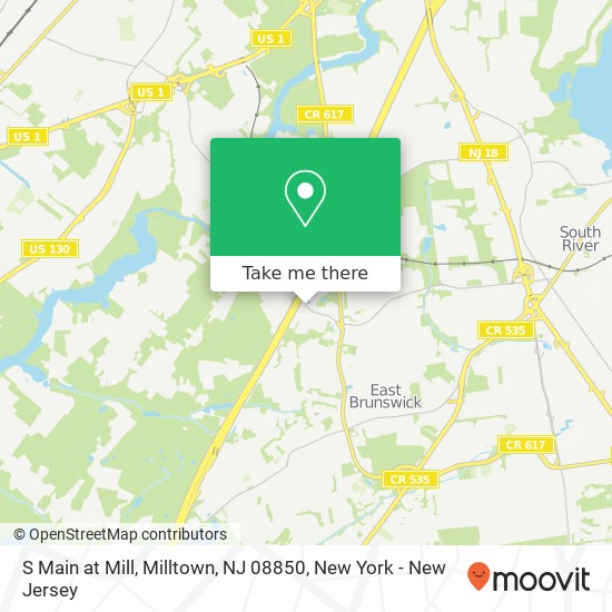 Mapa de S Main at Mill, Milltown, NJ 08850