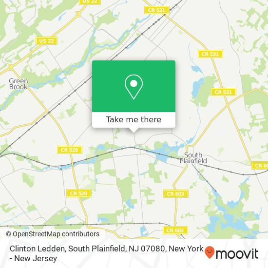 Mapa de Clinton Ledden, South Plainfield, NJ 07080
