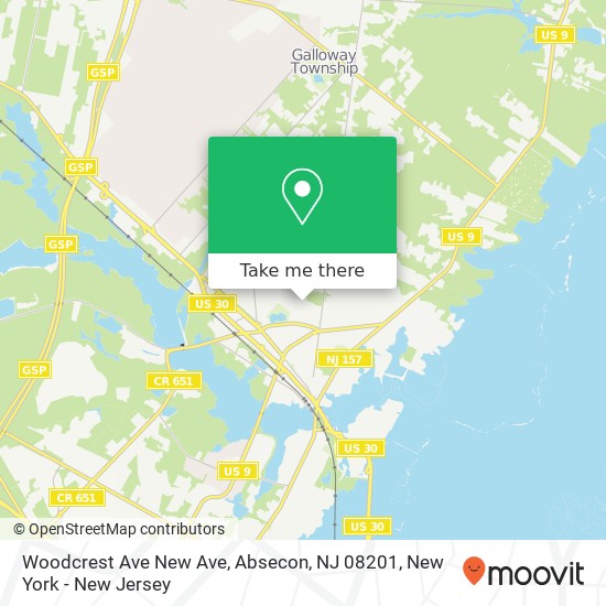 Woodcrest Ave New Ave, Absecon, NJ 08201 map