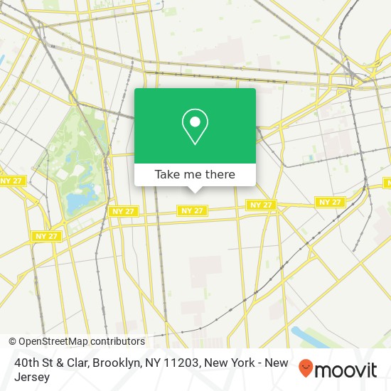 Mapa de 40th St & Clar, Brooklyn, NY 11203