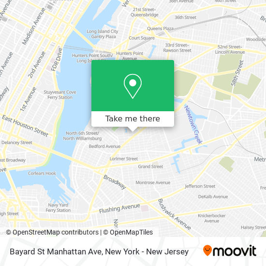 Mapa de Bayard St Manhattan Ave