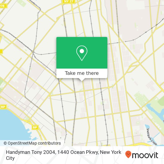 Mapa de Handyman Tony 2004, 1440 Ocean Pkwy