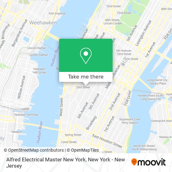 Alfred Electrical Master New York map