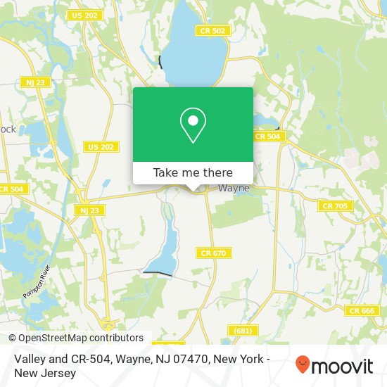 Valley and CR-504, Wayne, NJ 07470 map