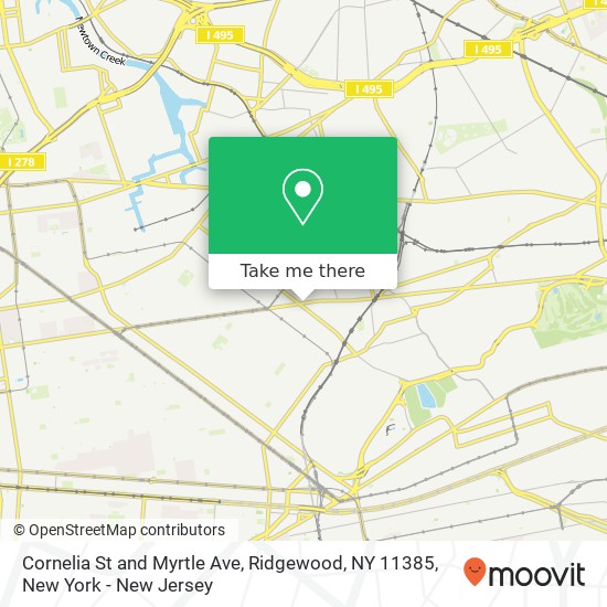 Mapa de Cornelia St and Myrtle Ave, Ridgewood, NY 11385