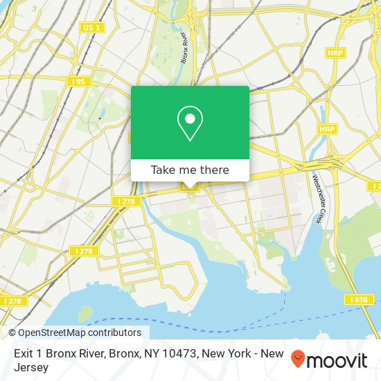 Mapa de Exit 1 Bronx River, Bronx, NY 10473