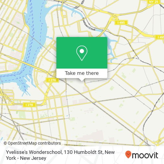 Yvelisse's Wonderschool, 130 Humboldt St map