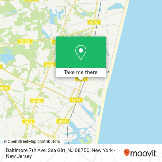 Baltimore 7th Ave, Sea Girt, NJ 08750 map