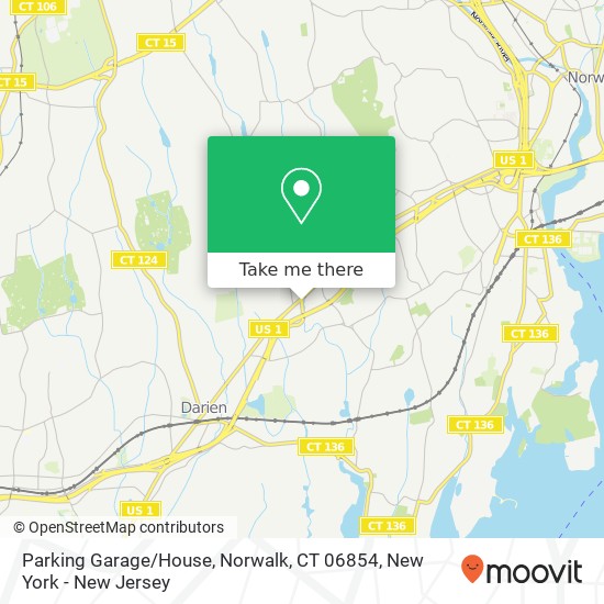 Mapa de Parking Garage / House, Norwalk, CT 06854