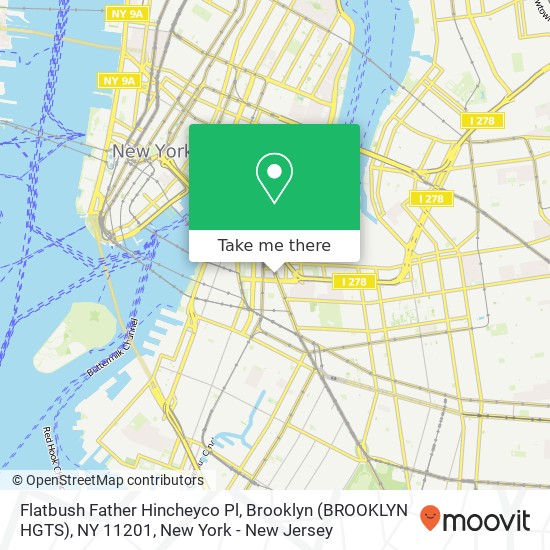 Mapa de Flatbush Father Hincheyco Pl, Brooklyn (BROOKLYN HGTS), NY 11201