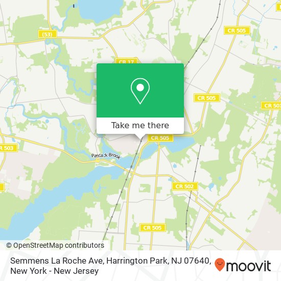 Mapa de Semmens La Roche Ave, Harrington Park, NJ 07640