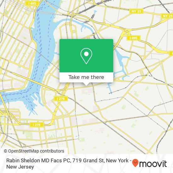 Rabin Sheldon MD Facs PC, 719 Grand St map