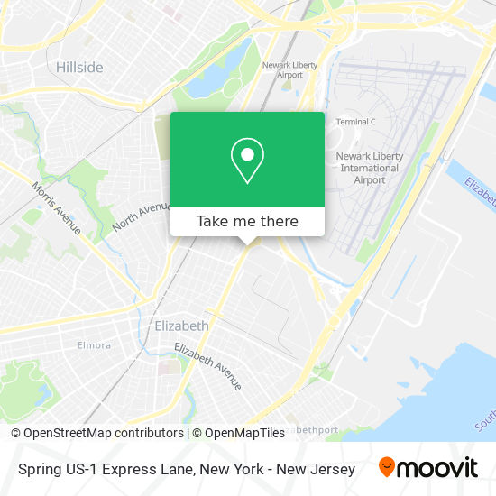 Mapa de Spring US-1 Express Lane