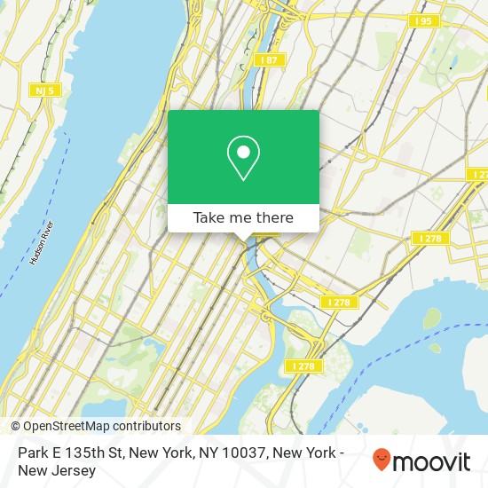 Mapa de Park E 135th St, New York, NY 10037