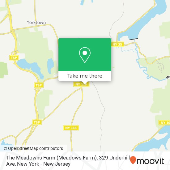 Mapa de The Meadowns Farm (Meadows Farm), 329 Underhill Ave