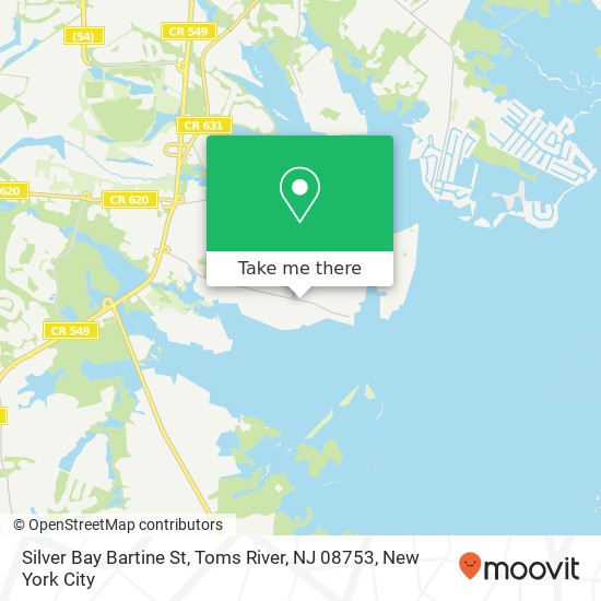 Mapa de Silver Bay Bartine St, Toms River, NJ 08753