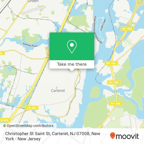 Christopher St Saint St, Carteret, NJ 07008 map