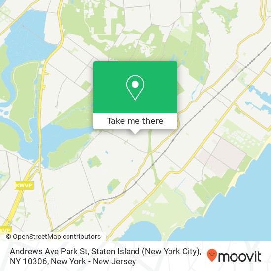 Mapa de Andrews Ave Park St, Staten Island (New York City), NY 10306