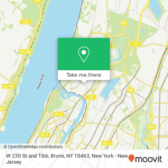 Mapa de W 230 St and Tibb, Bronx, NY 10463