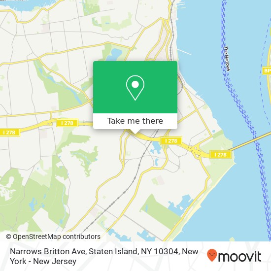 Mapa de Narrows Britton Ave, Staten Island, NY 10304