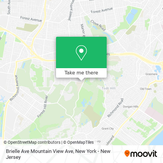 Brielle Ave Mountain View Ave map