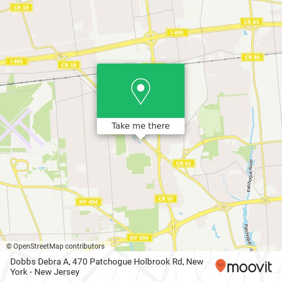 Mapa de Dobbs Debra A, 470 Patchogue Holbrook Rd