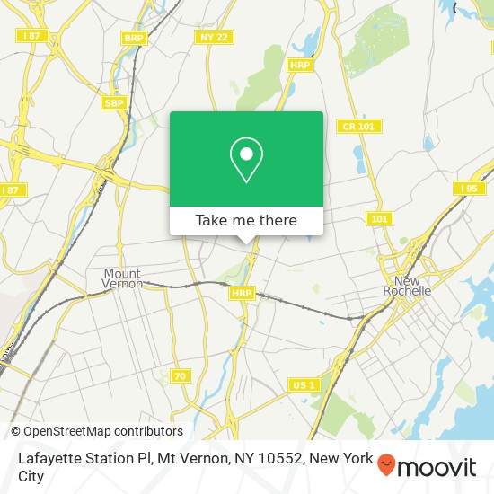 Lafayette Station Pl, Mt Vernon, NY 10552 map