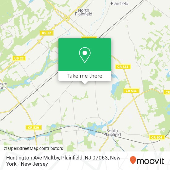 Mapa de Huntington Ave Maltby, Plainfield, NJ 07063