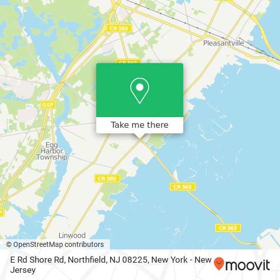 Mapa de E Rd Shore Rd, Northfield, NJ 08225