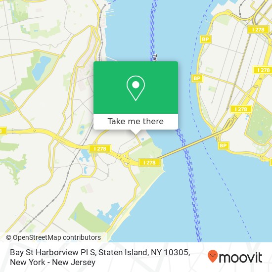 Bay St Harborview Pl S, Staten Island, NY 10305 map