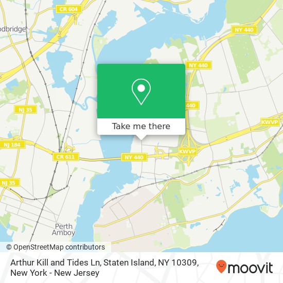 Mapa de Arthur Kill and Tides Ln, Staten Island, NY 10309