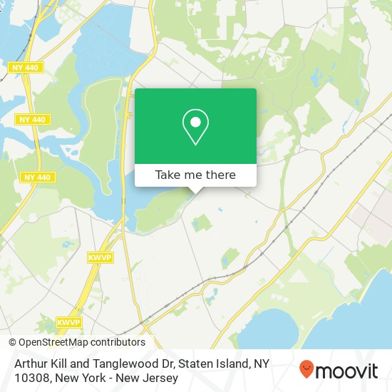 Mapa de Arthur Kill and Tanglewood Dr, Staten Island, NY 10308