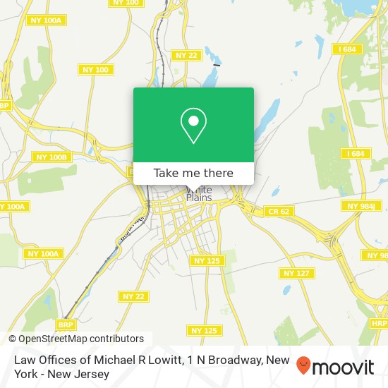 Mapa de Law Offices of Michael R Lowitt, 1 N Broadway