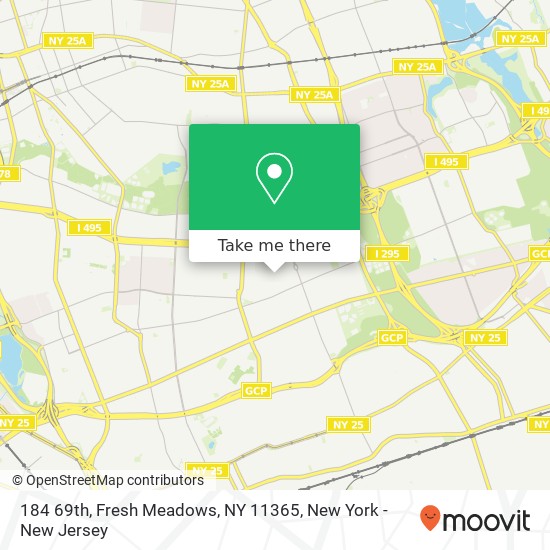 184 69th, Fresh Meadows, NY 11365 map