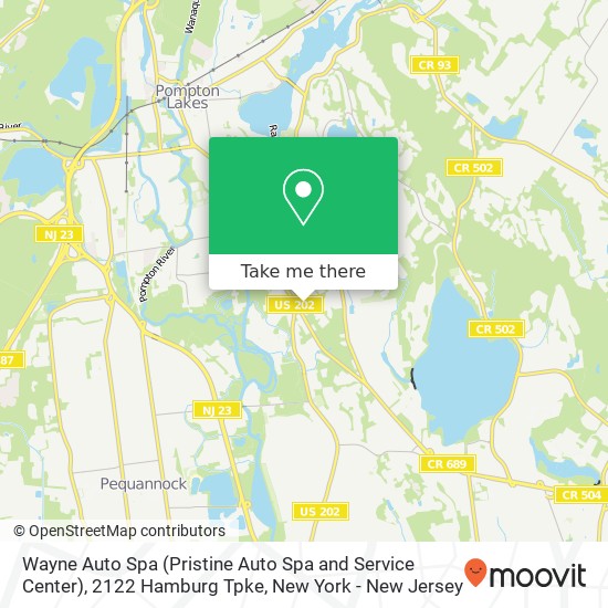 Mapa de Wayne Auto Spa (Pristine Auto Spa and Service Center), 2122 Hamburg Tpke