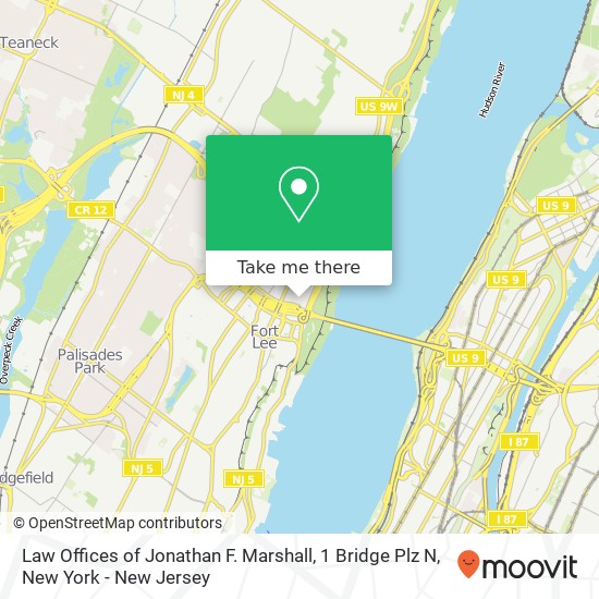 Law Offices of Jonathan F. Marshall, 1 Bridge Plz N map