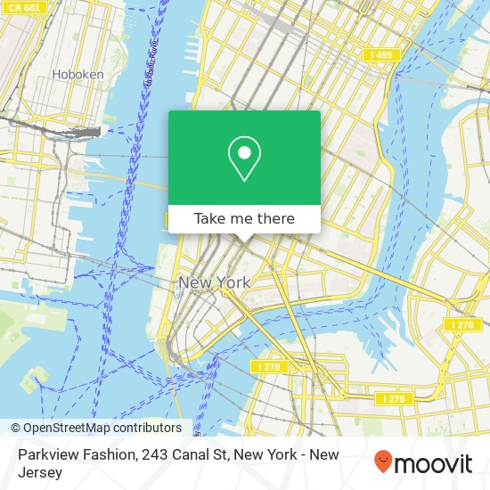 Mapa de Parkview Fashion, 243 Canal St