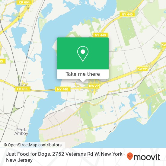 Mapa de Just Food for Dogs, 2752 Veterans Rd W
