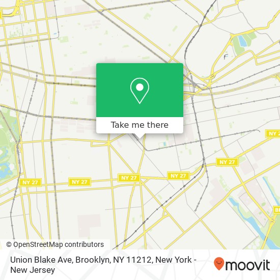 Mapa de Union Blake Ave, Brooklyn, NY 11212