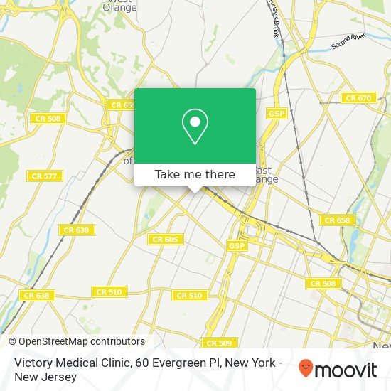 Mapa de Victory Medical Clinic, 60 Evergreen Pl