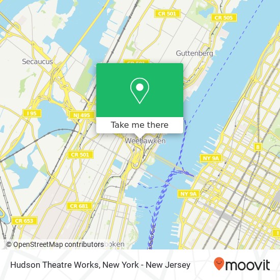 Hudson Theatre Works map