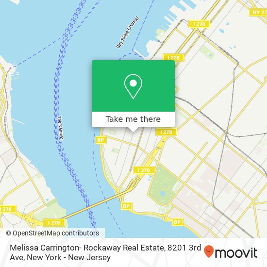 Mapa de Melissa Carrington- Rockaway Real Estate, 8201 3rd Ave