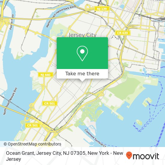 Mapa de Ocean Grant, Jersey City, NJ 07305
