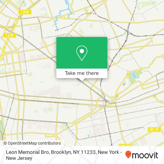 Leon Memorial Bro, Brooklyn, NY 11233 map