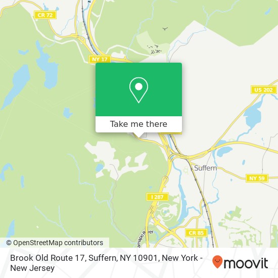 Brook Old Route 17, Suffern, NY 10901 map