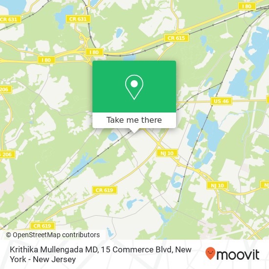 Krithika Mullengada MD, 15 Commerce Blvd map