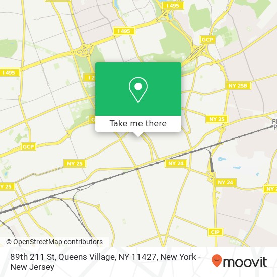 Mapa de 89th 211 St, Queens Village, NY 11427