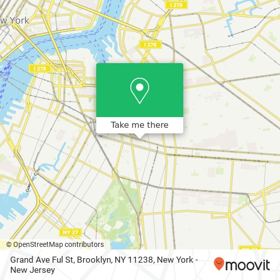 Mapa de Grand Ave Ful St, Brooklyn, NY 11238