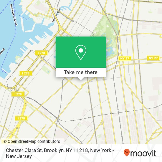 Mapa de Chester Clara St, Brooklyn, NY 11218