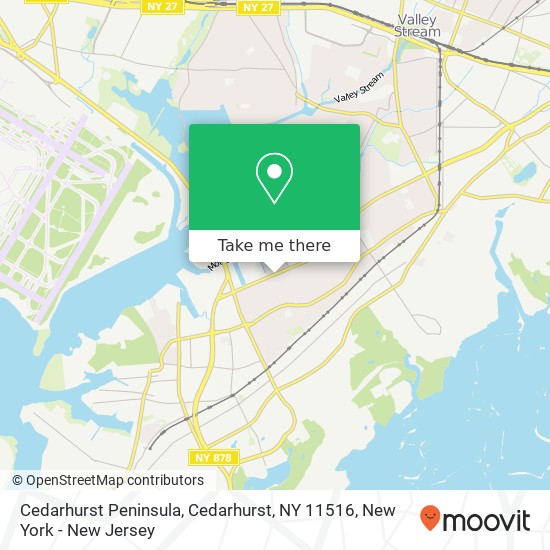 Mapa de Cedarhurst Peninsula, Cedarhurst, NY 11516